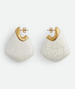 Large fin earrings BOTTEGA VENETA, мел