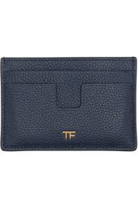 Tom Ford Картотека из зернистой кожи темно-синего цвета