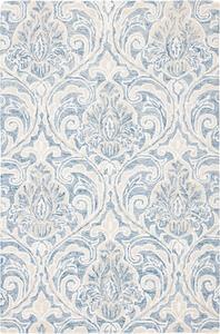 Ковер SAFAVIEH, 69 x 153 см, Micro-Loop Collection, Blue & Ivory, ручной работы из шерсти, идеально для помещений с высокой проходимостью: прихожая, гостиная, спальня (MLP532M)