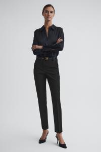Элегантные брюки Joanne приталенного кроя Reiss, черный