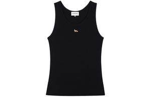 Мае Kitsuné майка-безрукавка с логотипом Fox Maison Kitsune, черный