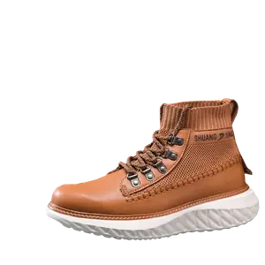 Green feet Амортизирующие устойчивые к истиранию высокие кеды мужские Earth Yellow, цвет Earth Yellow