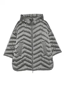 Стеганая куртка с капюшоном и шевронным узором Seventy, серый