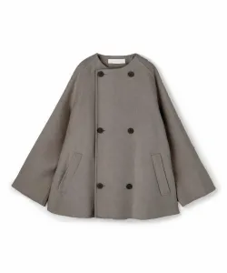 Двусторонний тренч без воротника Galerie Vie, цвет 17 Charcoal Gray