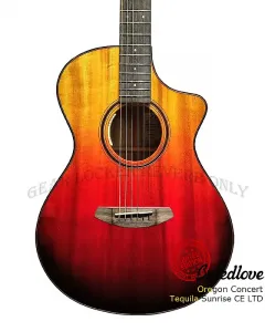 Гитара Breedlove Oregon Concert Tequila Sunrise CE LTD 2023, полностью из массивной ели ситка и миртлового дерева