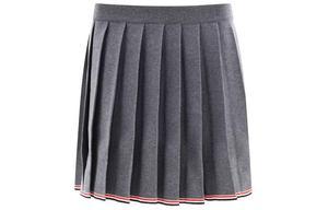 Плиссированная юбка full needle THOM BROWNE, серый