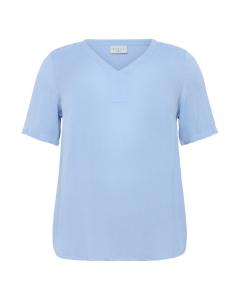 Блузка KAFFE CURVE Ami, небесно-синий