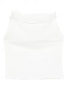 Топ Кристоф с драпировкой и халтернеем Paris Georgia, белый