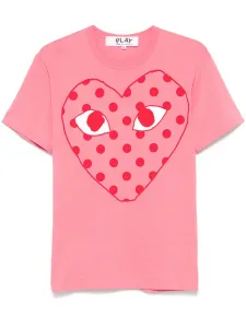 Футболка с логотипом Comme Des Garçons Play, розовый