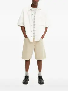 Куртка-рубашка с короткими рукавами и контрастной строчкой IRO, белый