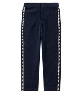 Прямые брюки из хлопкового бархата Rocky Konges Sløjd, Navy Blazer