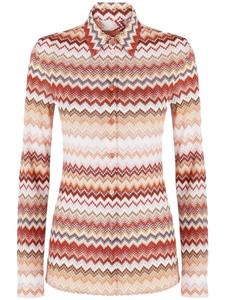 Missoni рубашка с узором зигзаг, нейтральный