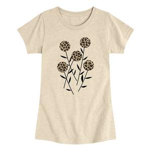 Футболка с принтом леопарда и абстрактных цветов для девочек 7-16 Licensed Character, Beige