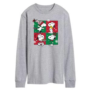 Мужская футболка Peanuts Snoopy Christmas Grid с длинными рукавами Licensed Character