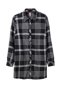 Блузка-рубашка в клетку sheego, цвет Schwarz Kariert