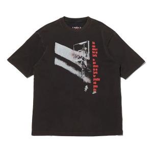 Футболка мужские с логотипом и принтом баскетбольные с коротким рукавом Air Jordan, черный