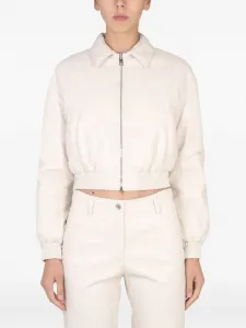 Бомбер на молнии Msgm, слоновая кость