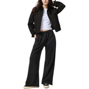 UNIQLO Вязаные спортивные штаны женские черные