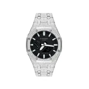 Часы Casio G-Shock Analog-Digital 2100 Series, арт. GA-2100-1A, морозный серебристый