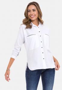 Блузка на пуговицах Cipo & Baxx, белый