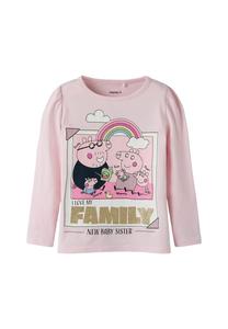 Топ Name it MIT LANGEN ÄRMELN PEPPA WUTZ, Ballerina/Light Pink