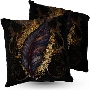 Подушка ПРЕМИУМ Велюр Перо Винтаж 40х40 см декоративная с наполнителем, для гостиной, спальни или в подарок 5made