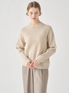Пуловер из кашемировой смеси с круглым вырезом и ребристой вязкой | LYLLA | 7 г