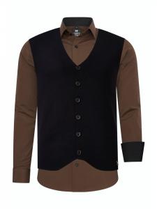 Rusty Neal Комплект из рубашки и жилета (2 шт.), коричневый