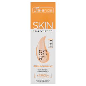 Защитный, осветляющий и тонизирующий крем с spf50 для лица, 50 мл Bielenda Skin protect