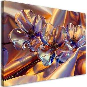 Картина арт-принт KUNSTLOFT Golden Prism Blossoms 2, золотой