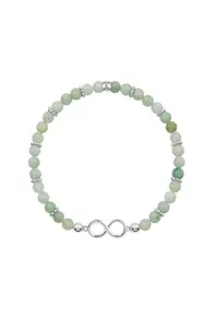 Браслет из нефрита «Шаман изобилия» Karma And Luck, green/silver