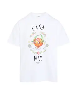 Белая хлопковая футболка для мужчин Casablanca, белый