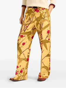 Брюки Let Loose с цветочным принтом и складками La DoubleJ, желтый