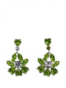 Серьги-подвески Heartbloom с кристаллами Simone Rocha, серебряный