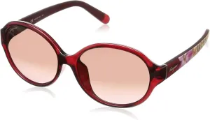 Солнцезащитные очки Salvatore Ferragamo SF872SA 613, женские, с градиентными линзами красно-коричневого цвета, диаметр линз 58 мм, Red/Leopard/Gold-logo