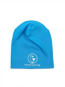 SCHIETWETTER Детская шапка "Плохая погода", легкая шапочка-бини лазурно-белого цвета