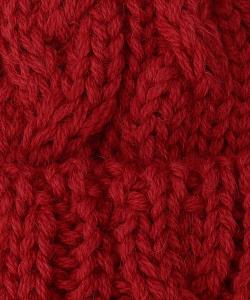 Вязаная шапка HIGHLAND 2000 с косами (возможен заказ в других цветах) Coen, цвет Red