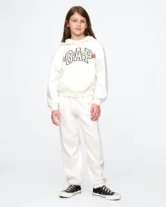 Брюки-джоггеры с эластичным поясом, внутренними шнурками и карманами Gap, белый
