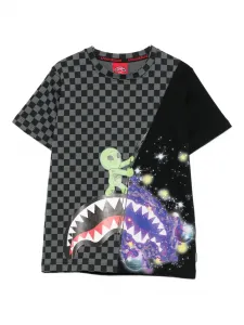 Футболка в клетку Sprayground Kid, черный