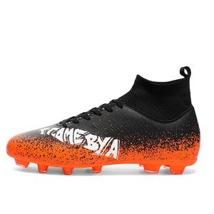 Kuding Износостойкие футбольные бутсы унисекс черные с длинными шипами, цвет Black Long Stud