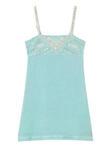 Платье-комбинезон с вышивкой TWINSET, зеленый