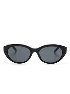 Солнцезащитные очки в овальной оправе Saint Laurent Eyewear, черный