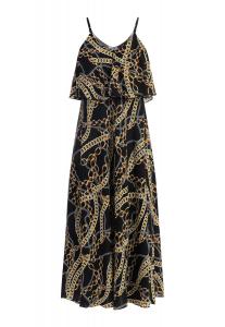 Платье faina Maxi Mit Allover Print, черный