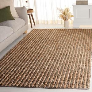 Ковер SAFAVIEH, 183 x 183 см, Natural Fiber Couture Collection, Green & Natural, ручной работы из джута, идеально для гостиной, спальни, домашнего офиса, столовой (NFC101Y-6SQ)