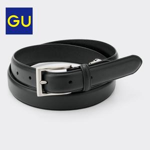 Ремень мужской GU с боковой строчкой, темно-коричневый