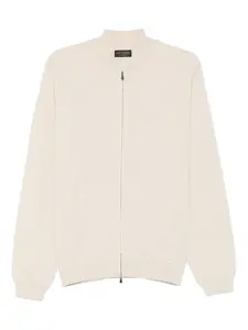 Кардиган на молнии Dell'Oglio, белый