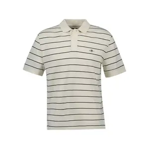 Поло с коротким рукавом Gant Striped, бежевый