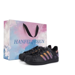 Adidas Originals Superstar 2 женские скейт-обувь низкие Black/Purple/Yellow