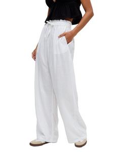 Женские брюки Paulina с широкими штанинами Raffya, White