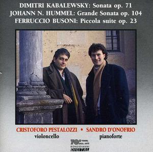 CD диск Kabalewsky / Pestalozzi / D'Onofrio: Sonata Op 71 / Grande Sonata Op 104